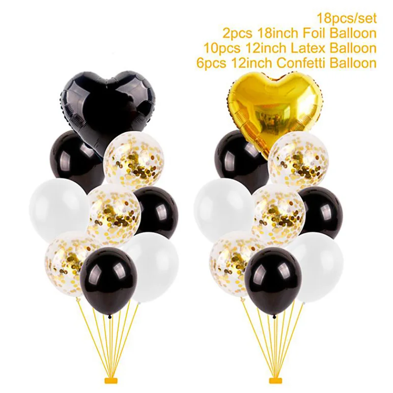 Oro Rosa corazn фольга globos Feliz cumplea OS decoracin de la Boda Helio Aire bebeiducha confeti Globo|Воздушные шары и