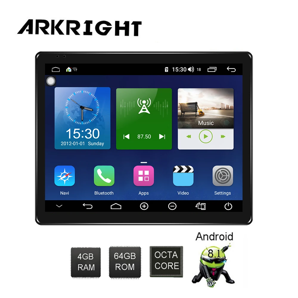 Автомагнитола ARKRIGHT 9 7 дюйма 2DIN 4 + 64 ГБ Android 8 1 встроенное радио стерео 4G