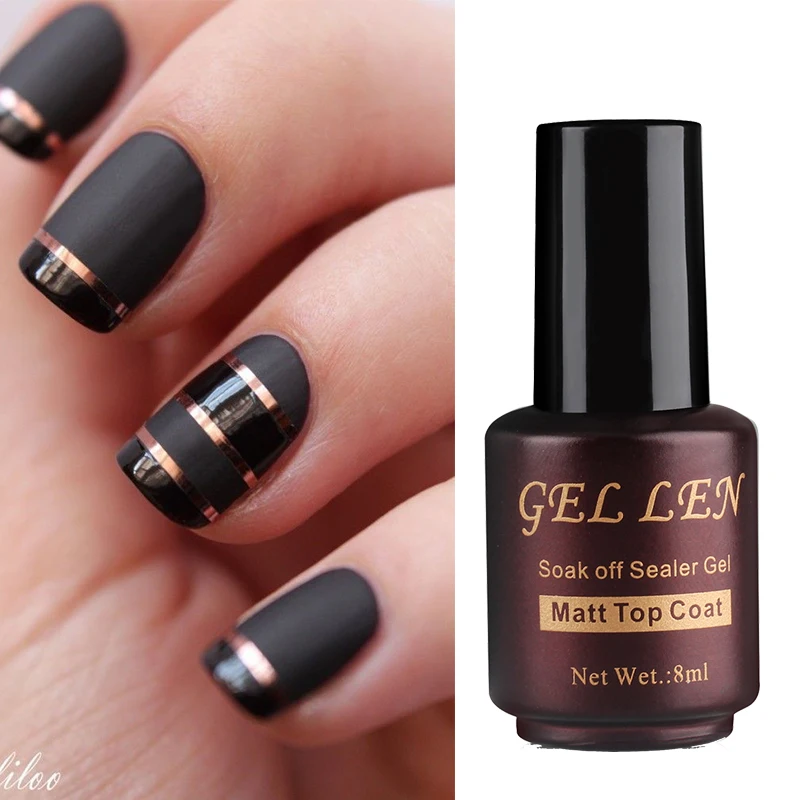 Матовое верхнее покрытие 1 шт. гель Лен матовый эффект отделка СВЕТОДИОДНЫЙ лак