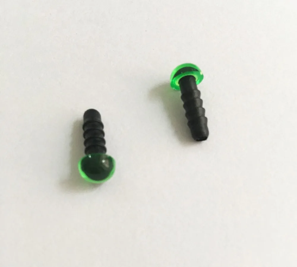 

110pcs/lot new arrival 6mm green safety eyes with white washer