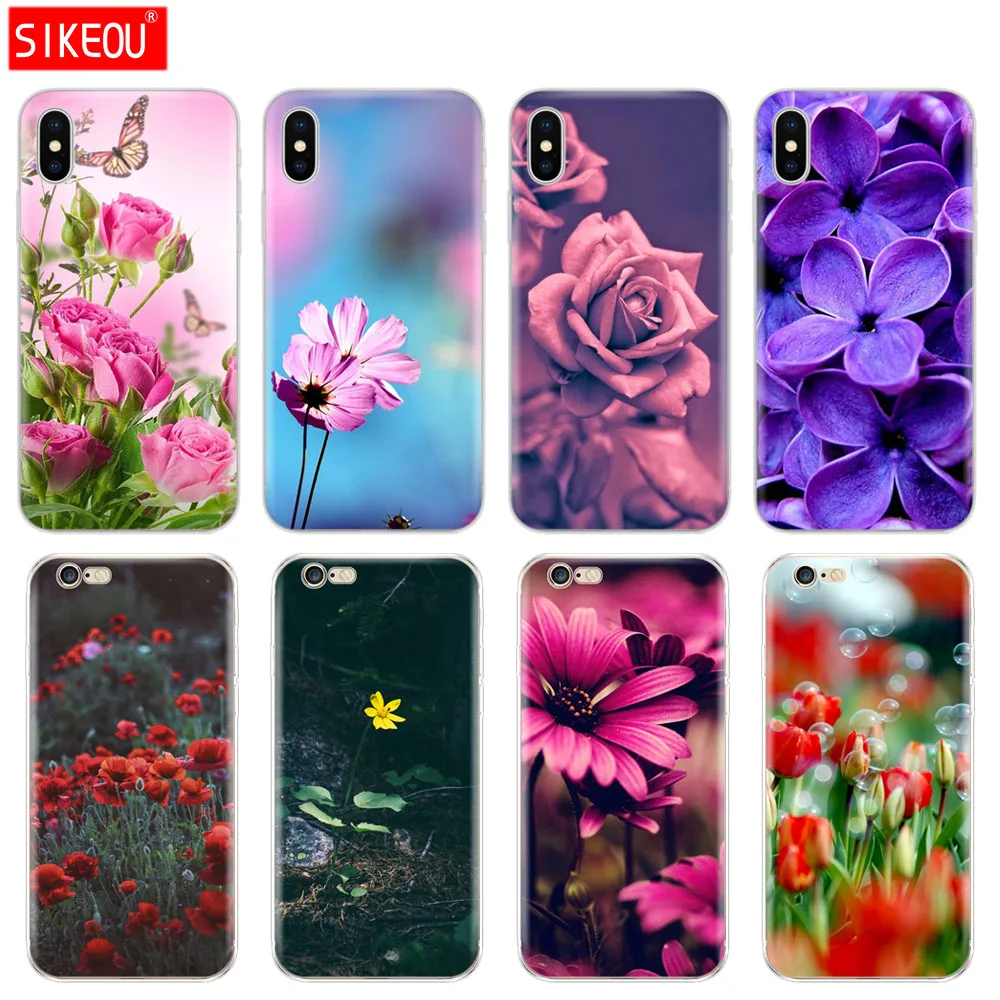 Силиконовый чехол для Iphone 7X8 XS 11 pro Max XR 6 6s 5 5s SE 2020 Plus 10 телефона розовый фиолетовый