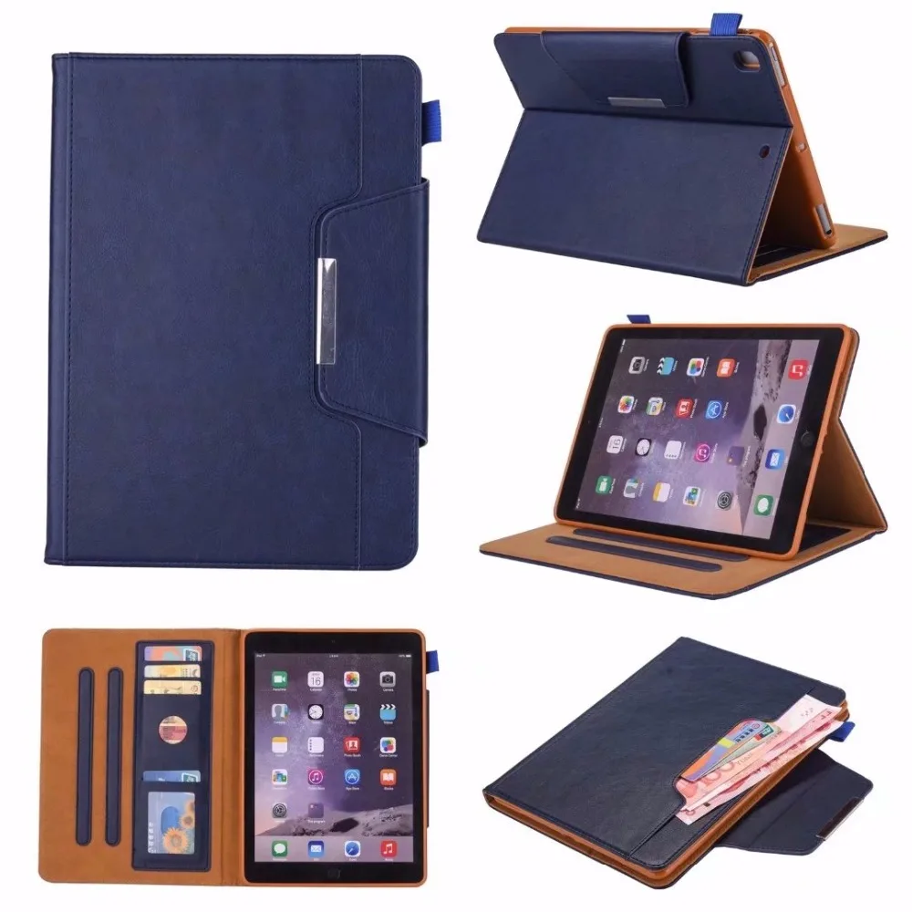 TPU Case For Apple ipad 5 Air 1 PU Leather Magnetic Smart Auto Sleep Wake Cover Case For Apple ipad5 Air1+pen