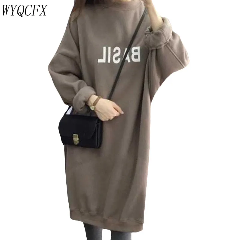 Модное осенне зимнее длинное платье для женщин Bf толстовки свитшоты