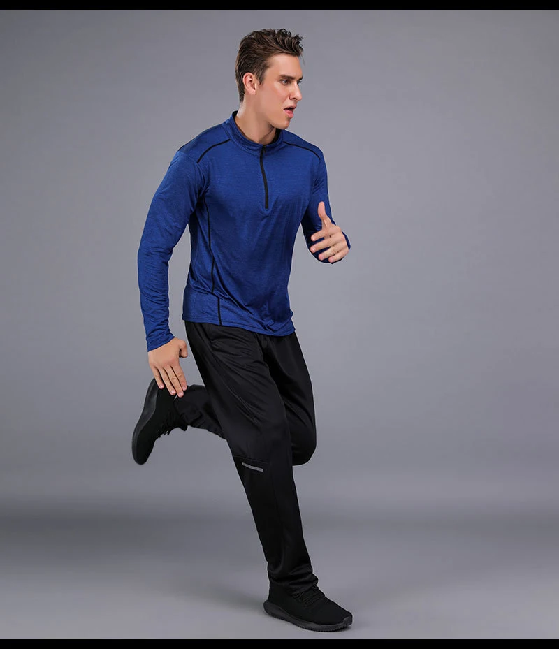 Spring and winter running long shirt men's quick-drying exercise compression sports gym workout outdoor climbing training