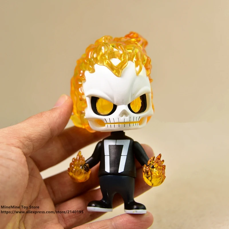 ZXZ Marvel Avengers Ghost Rider 11cm Action Figure Posture Model Anime Decoration Collection Figurine Toys model for children | Игрушки и