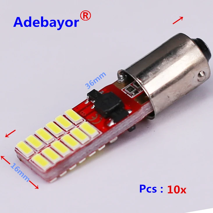 10xcar LED BA9S t4w h6w ba9 t11 Canbus 24 SMD 4014 светильник лампа без ошибок светодиодный парковки