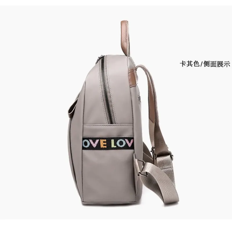 

Women Double Zipper Backpacks Multifunction Oxford Cloth School Bag Backpacks For Girls Female Vintage Backpack Shoulder Bags