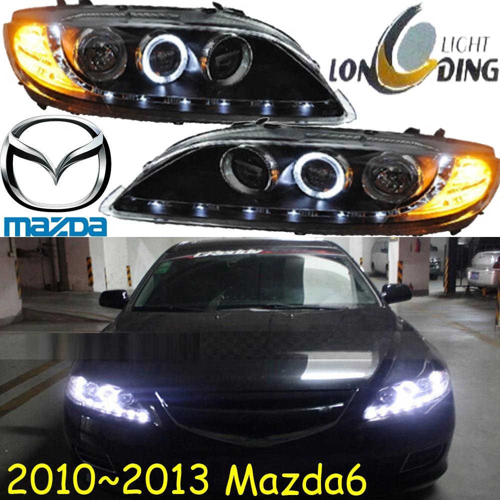 

car bumper headlamp mazda6 headlight 2009~2013y LED DRL car accessories HID xenon mazda6 daytime light front light fog