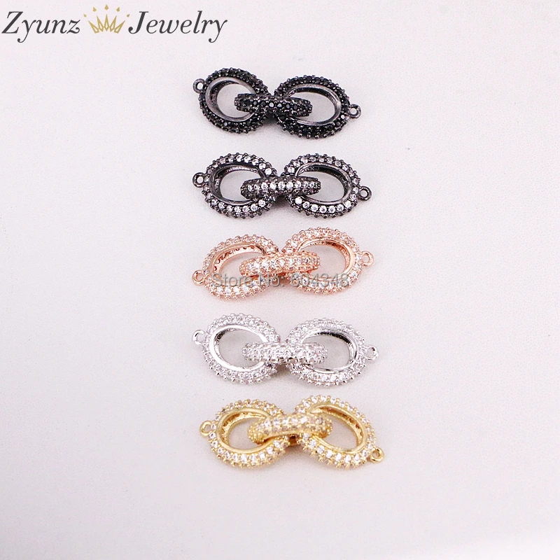 5 шт. ZYZ320-5825 Micro Pave коннектор CZ браслет, звено цепи соединитель браслет, CZ бар соединитель цепи для женщин или мужчин ювелирные изделия