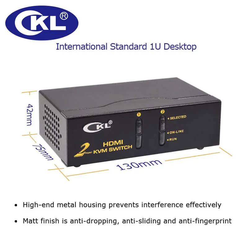 KVM переключатель HDMI 2 порта клавиатуры видео мыши для компьютера ноутбука сервера