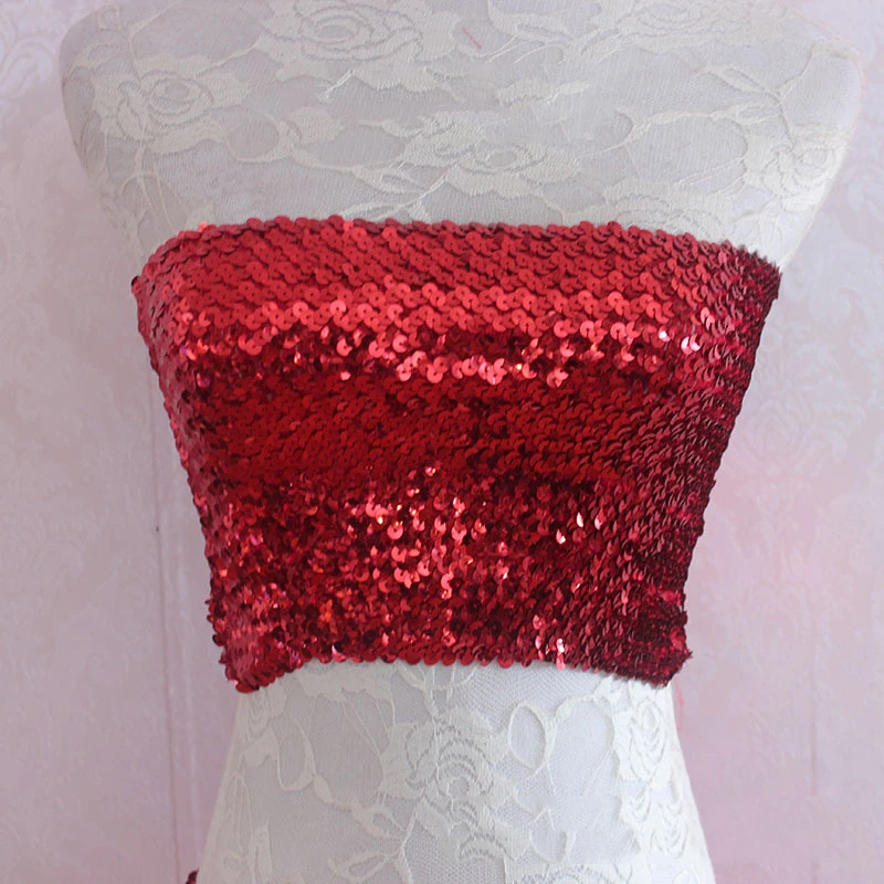 Кроп-топ для ночного клуба с блестками сексуальный женский Топ без бретелек