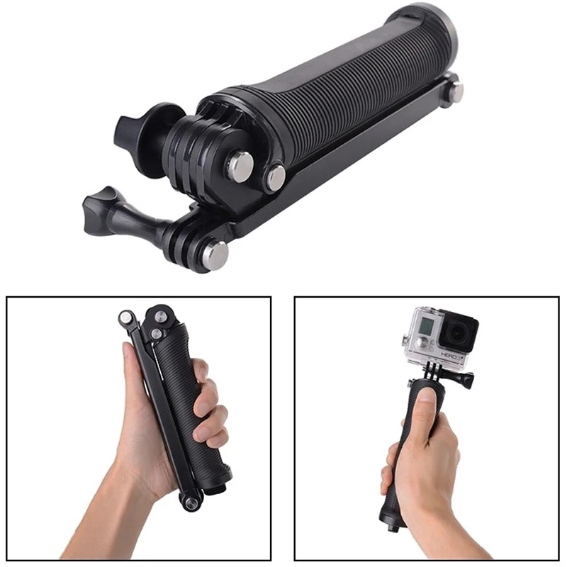 3 сторонняя портативная селфи палка Gopro Складная Выдвижная стойка для камеры