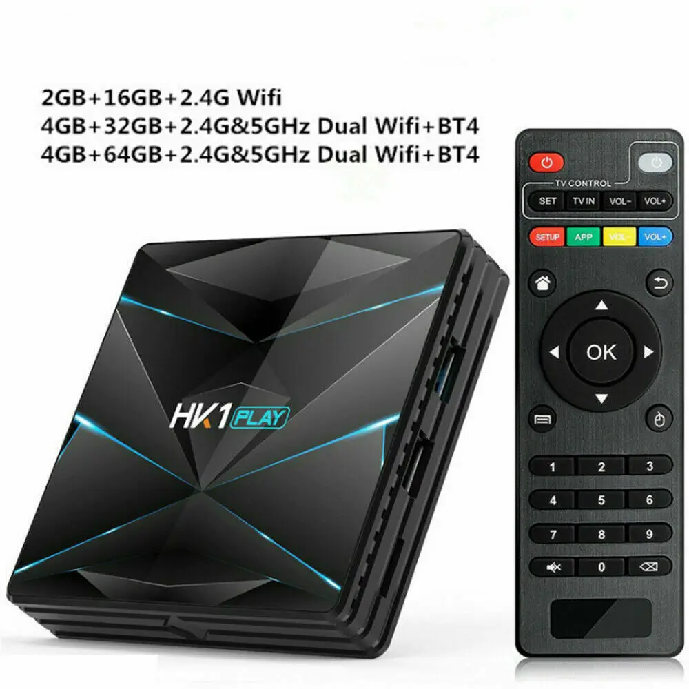 Умная ТВ-приставка HK1 PLAY Android 9 0 Amlogic S905X2 4 Гб DDR3 64 ГБ макс. 2 ГГц/5G двойной Wi-Fi USB3.0 BT4.2