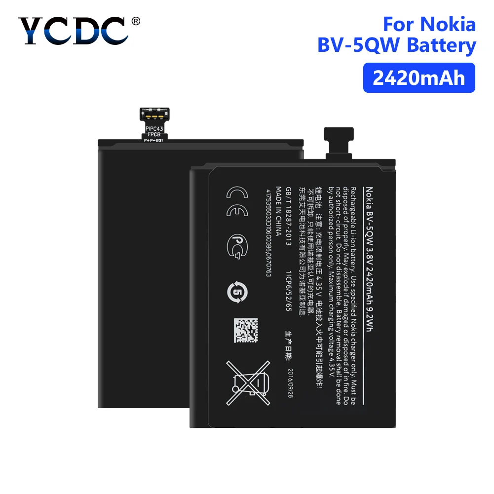 Высококачественная аккумуляторная батарея 2420 мАч для Nokia Lumia 930 929 + RM927 BV5QW литий