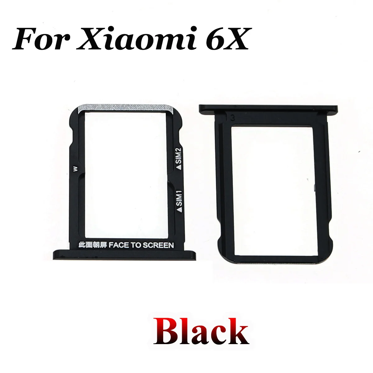 6X-Black Юйси для Xiaomi mi A1 5X mi 5X mi A1/для Xiaomi mi A2 6X mi 6X mi A2 sim-карта лоток адаптер держателя слота запасные части - Цвет: 6X-Black