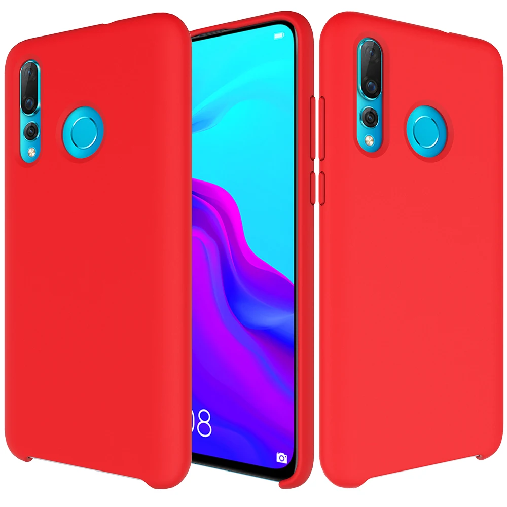 Роскошный жидкий силиконовый чехол для huawei P30 Pro P20 Lite P10 Plus P smart honor 10 9 mate 20 Lite 10 Pro Y9 - Цвет: Красный