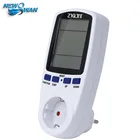 Цифровой измеритель мощности, устройство немецкого типа с вилкой Стандарта EU, для измерения электроэнергии, напряжения, ваттметр, анализатор мощности