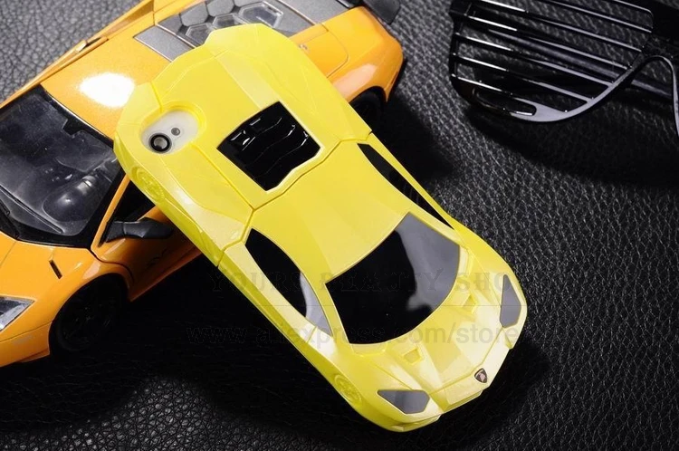 HOT COOL Designer 3D Sports Car Multipurpose Stand Holder Hard Phone Case For iPhone 4s 4 4G with Packing IP4P009 |