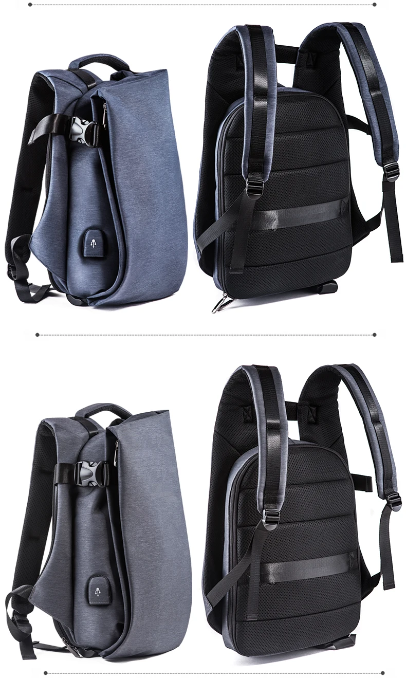 Athacer модный мужской рюкзак для ноутбука 15," с usb-портом, водонепроницаемый рюкзак для путешествий, Большой Вместительный школьный рюкзак для колледжа