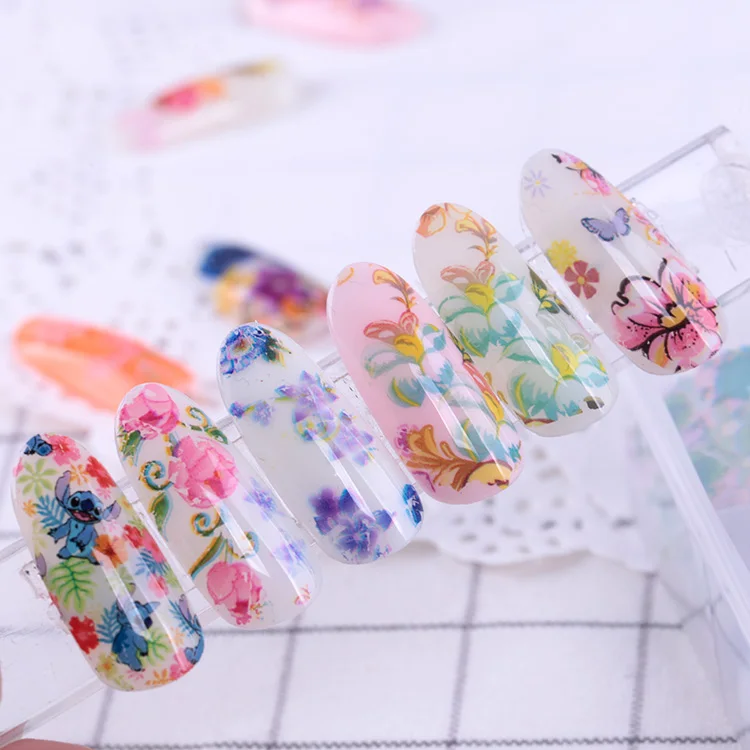 1 коробка 15 рулонов голографический набор фольги для ногтей TransparentNail Art Transfer sticker 2,5 см* 100 см Маникюр DIY Голографическая Наклейка украшения