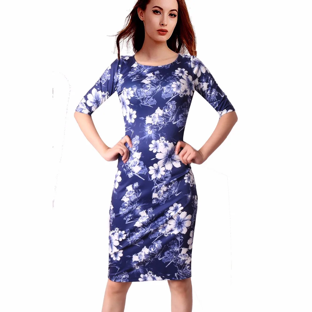 Повседневные летние платья 28 стилей с цветочным принтом для работы женщин 106 21