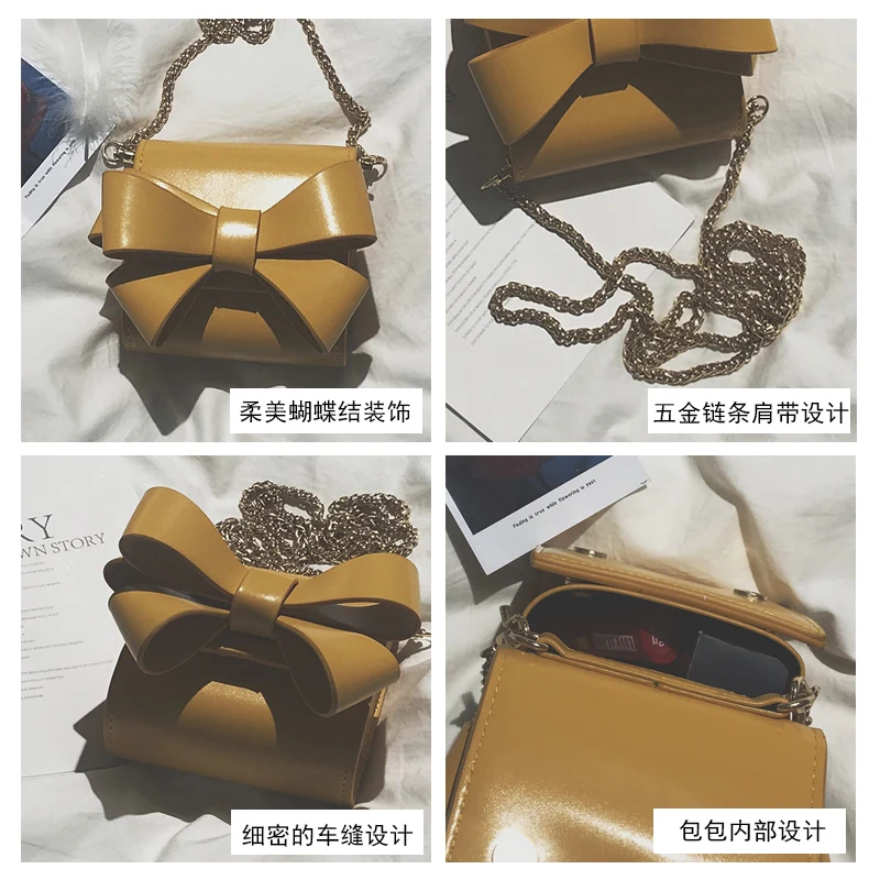 Chain female bag 2019 spring and summer new wild Chic shoulder slung small square | Багаж и сумки
