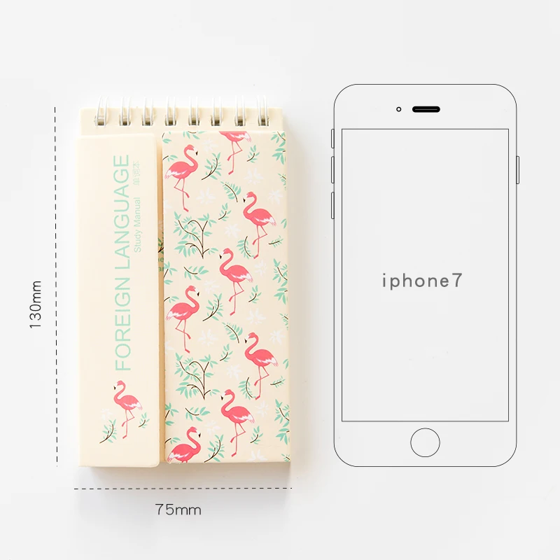 Flamingo Blingird портативный обучения язык книга студентов английский меморандум школьные канцелярские карман тетрадь - Цвет: Flamingo