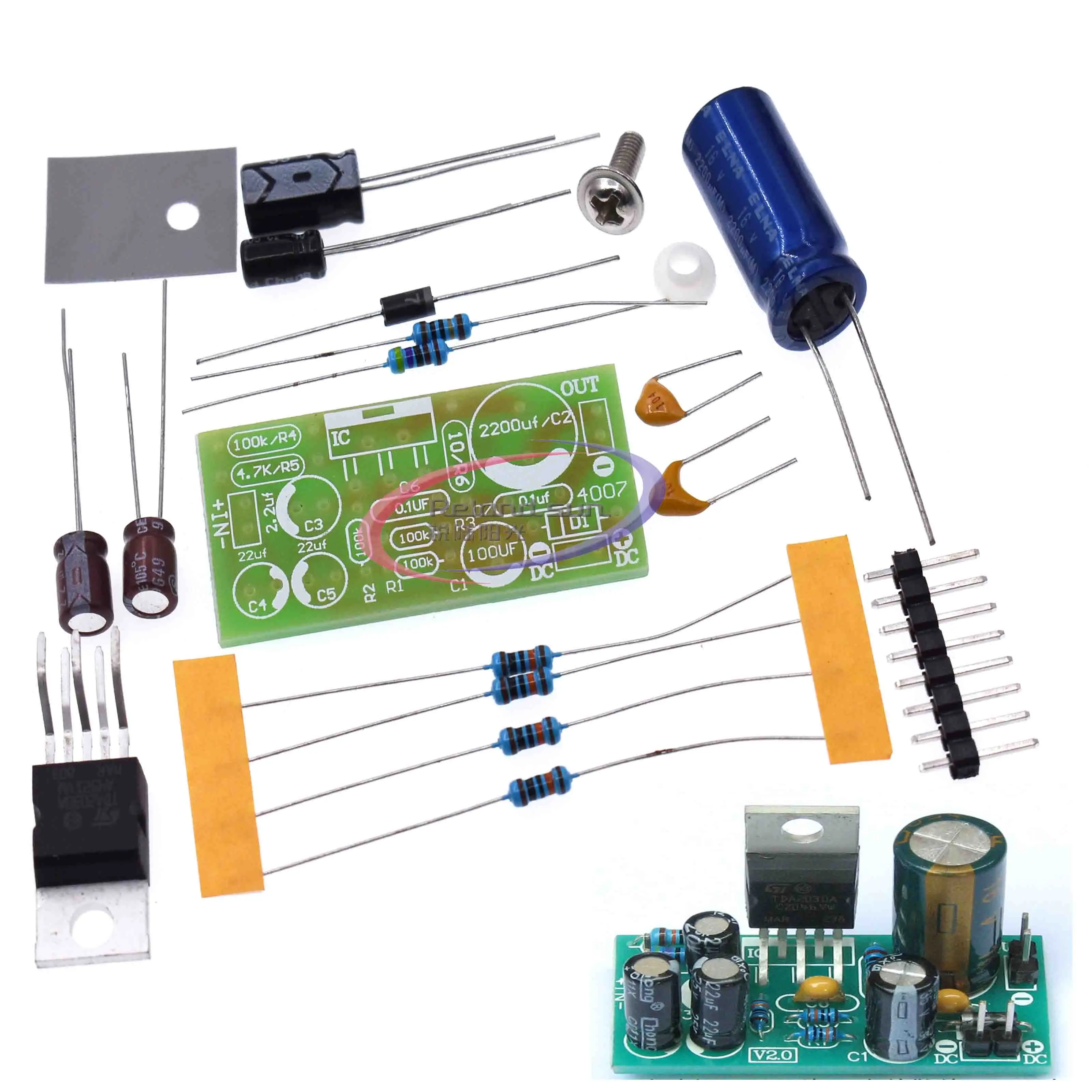 Плата электронного усилителя мощности TDA2030A, моно модуль 18 Вт DC 9-24 В для набора «сделай сам»