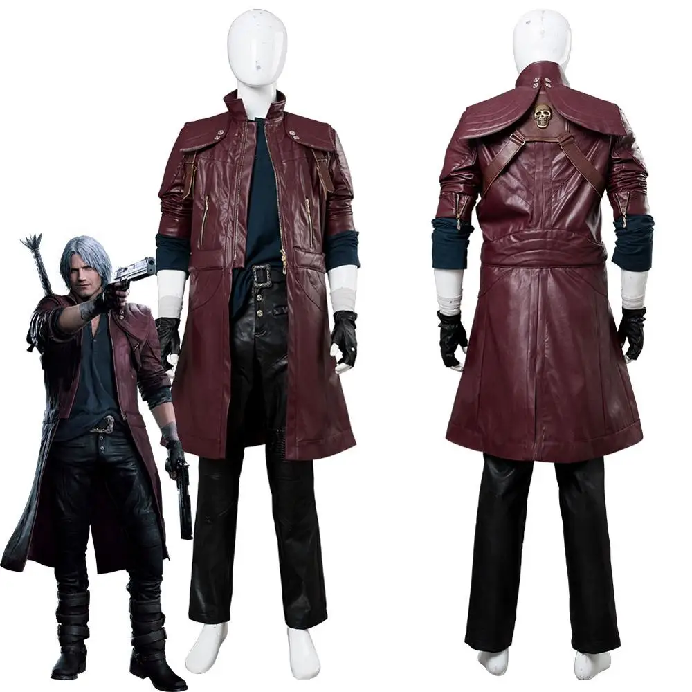 

Костюм для косплея DMC Dante, куртка из кожи для взрослых