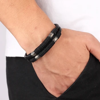 PU Leather Bracelet - Double Layer - Classic Design 4
