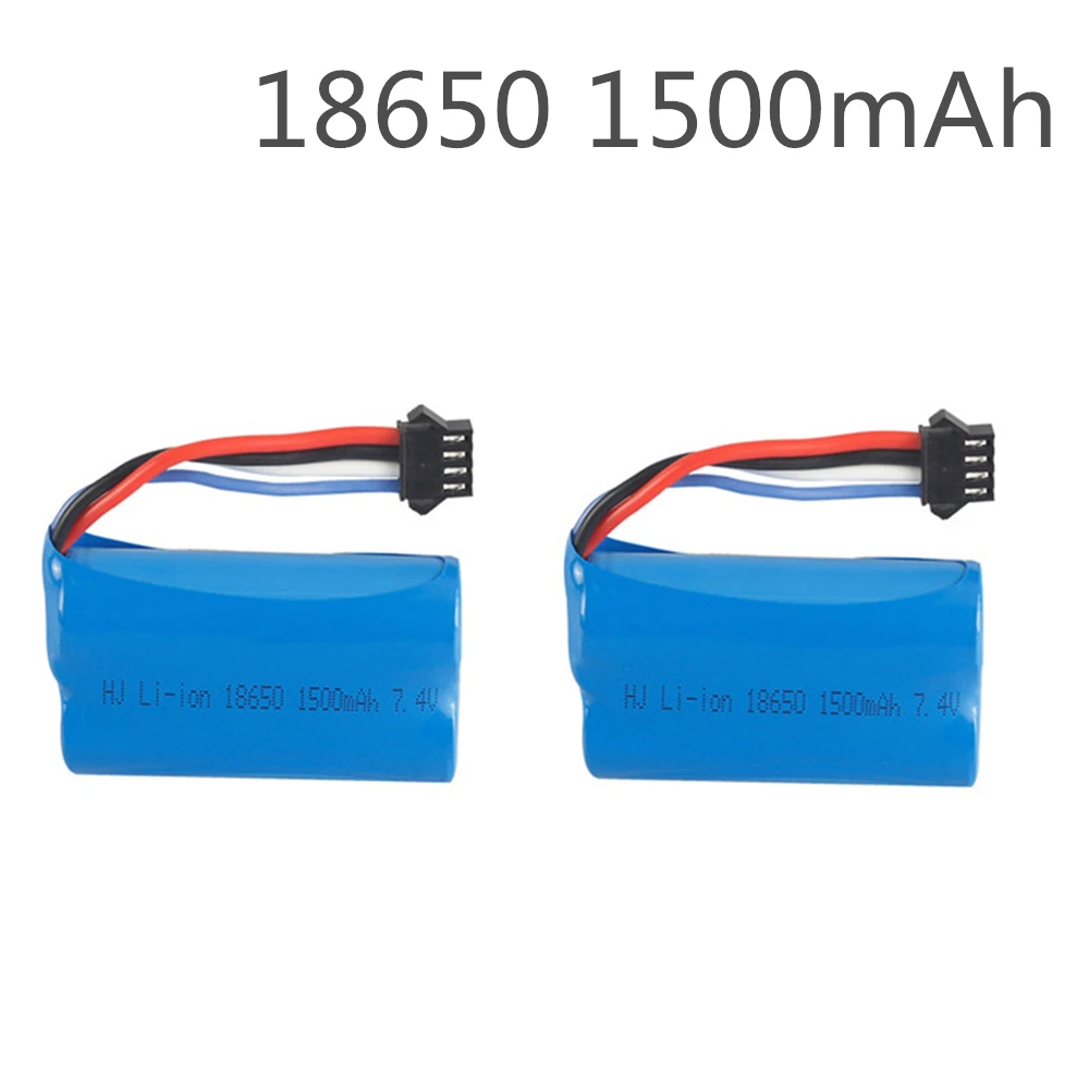 2 шт. 7 4 v (3.7vx2) 1500 мА/ч 15C 18650 литий ионный аккумулятор SM 4P штекер Батарея RCHQ961 962 UD1902