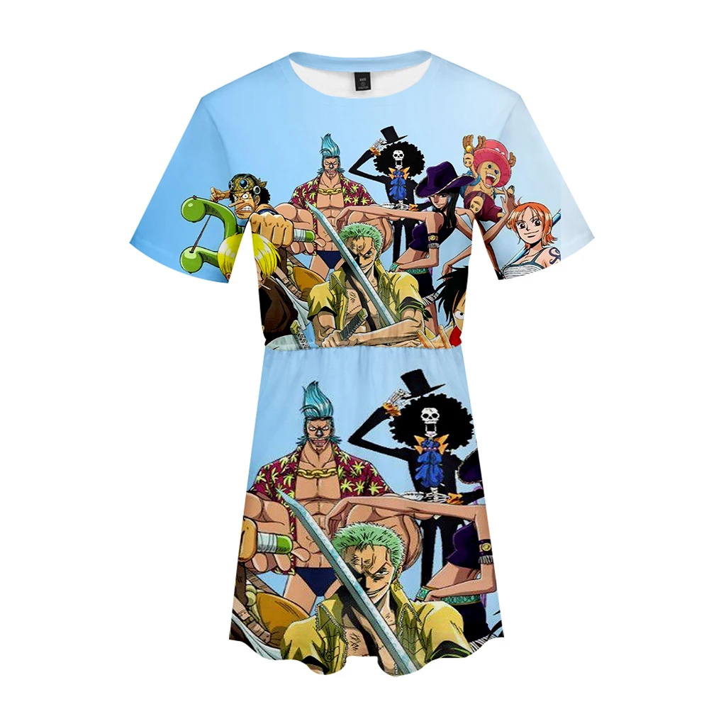 One Pieces 3D summer dress 2019 Short-Sleeved Trend Cute Leisure Street Wear Cool Summer Casual Style | Женская одежда