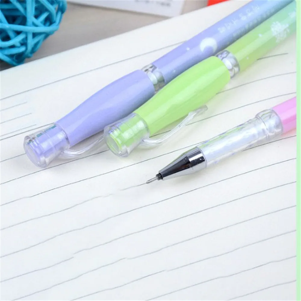 3Pcs Stars moon Candy coloured Gel Pen 0.38mm Black Ink Signature Pens Shining Kids Gift School Office Supplies Stationary|Гелевые ручки|