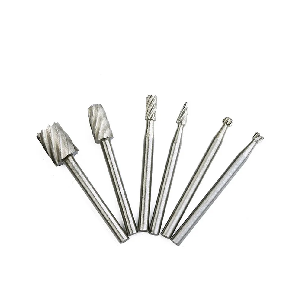 Набор вращающихся заусенцев из карбида вольфрама 6 шт. головки для сверления