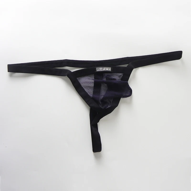 Стринги мужские сетчатые однотонные пикантное нижнее белье бандаж Прозрачное