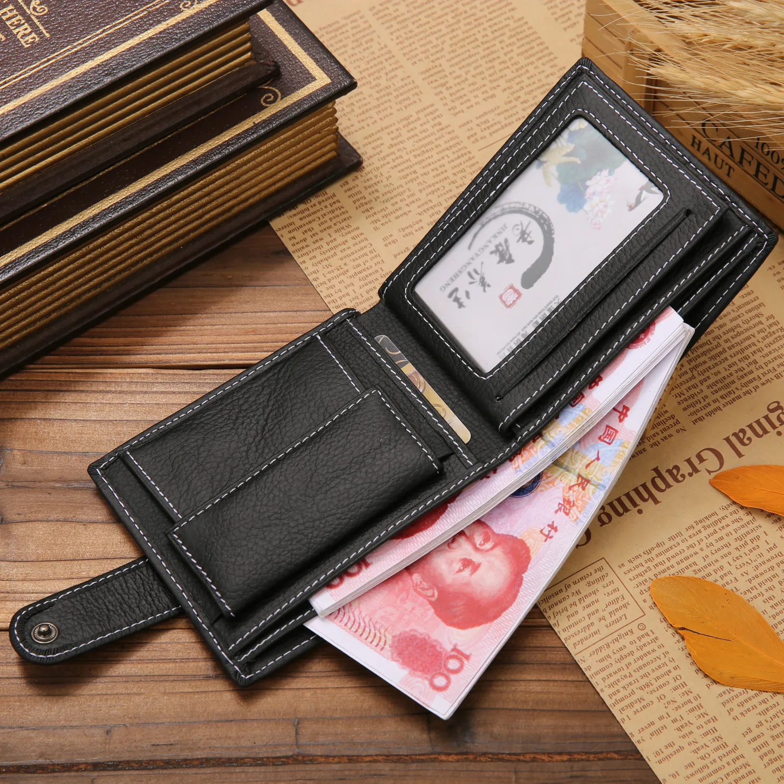 Мужской кошелек из 2018 натуральной воловьей кожи 100% мужские кошельки с зажимом