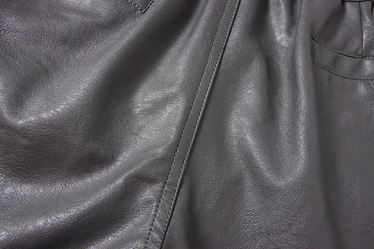 ALPHALMODA осенние женские шорты из искусственной кожи сплошной цвет изгибающий манжета, карман эластичный пояс шорты M-L