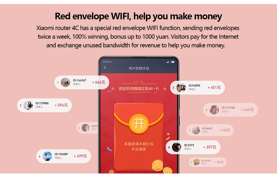 Xiaomi Mi wifi 4C интеллектуальное приложение управление 64 ram 802,11 b/g/n 2,4G 300 Мбит/с 4 антенны