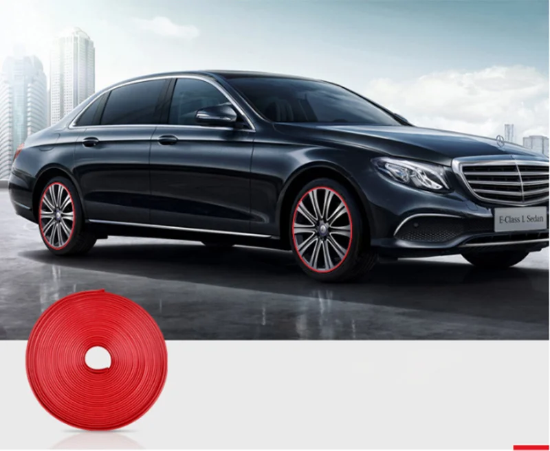 8 м ПВХ колеса автомобиля протектор концентратора Стикеры обода охранник