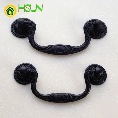 3.3'' 3.75'' Black Bail Pulls Dresser Knobs Handles Drawer Pull / Kitchen Cabinet Handle Furniture Hardware |