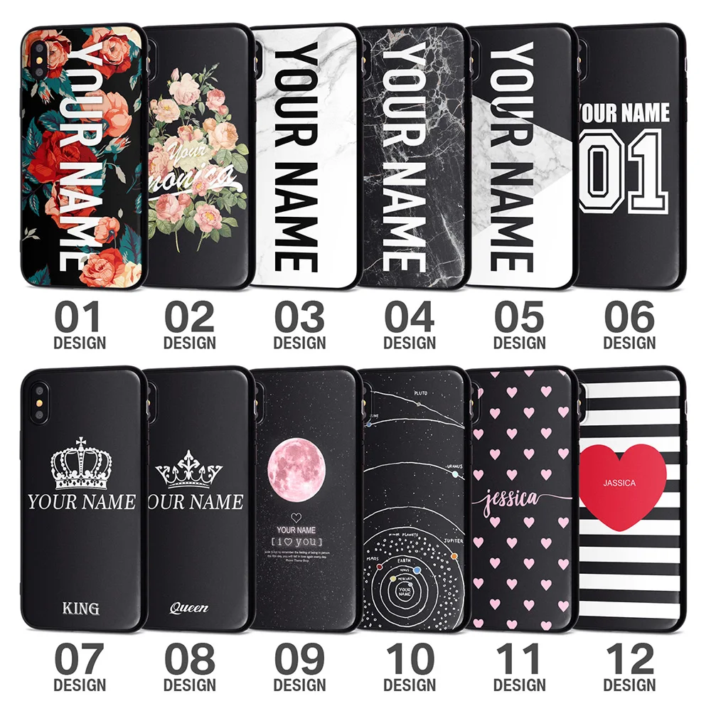 Чехол для iPhone 5 5S 6 6S 7 8 Plus X Мягкий ТПУ чехол на заказ Samsung S7 S8 S9 Huawei P9 P10 P20 Lite|Бамперы|