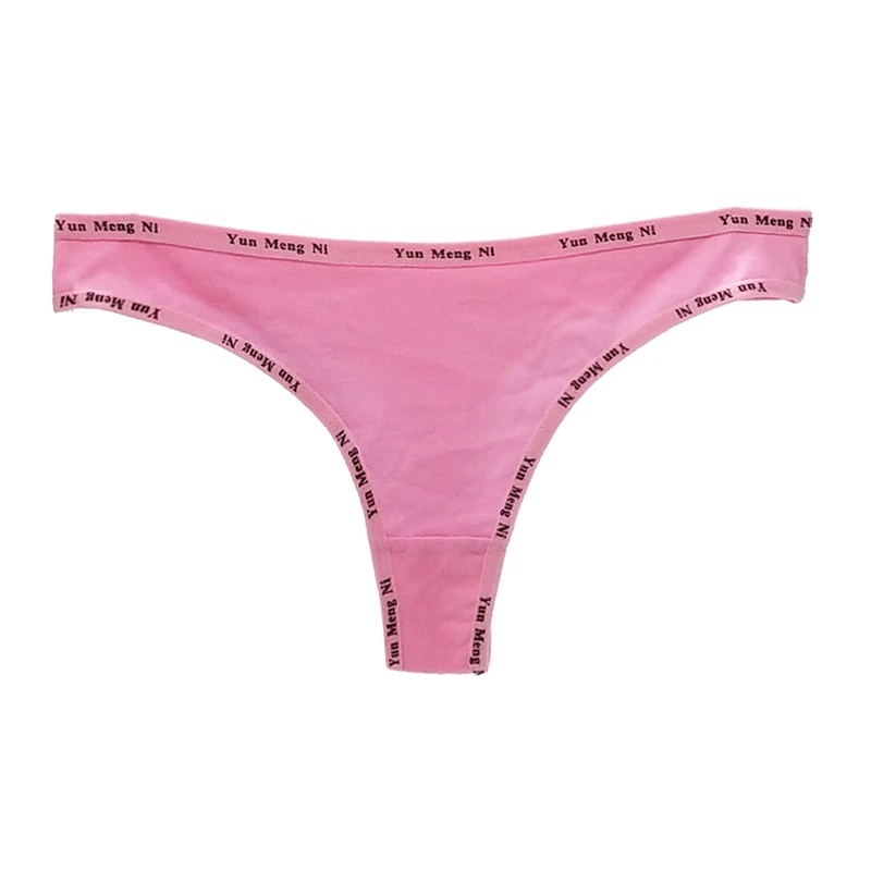 6 шт. женские стринги и хлопковые трусики с буквенным принтом сексуальные трусы
