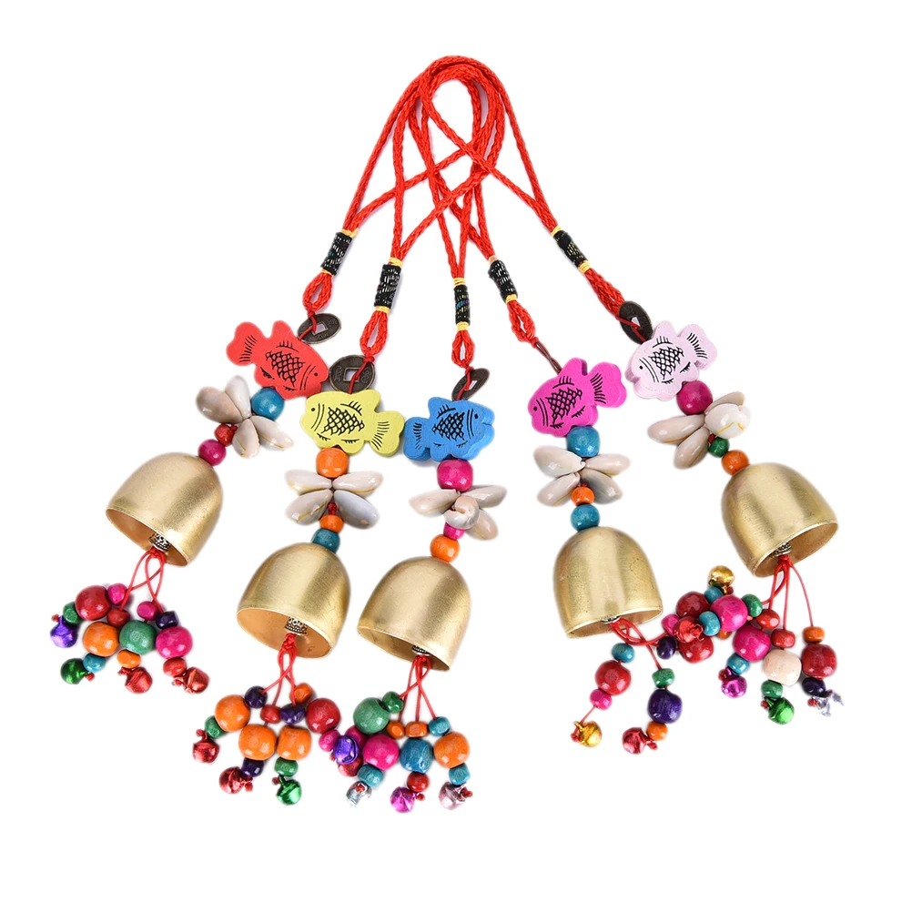 1 шт на открытом воздухе подвесное украшение ретро Медь колокольчик мобильные