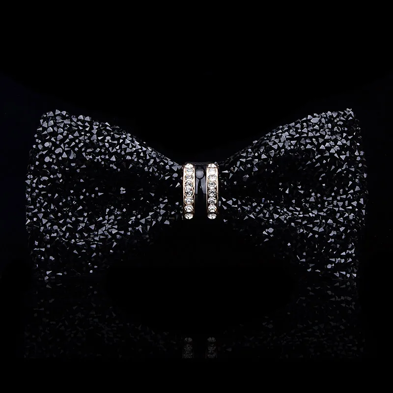 New fashion tuxedo bow tie men red and black Crystal glass groom marry wedding party colorful striped butterfly cravats mens | Аксессуары