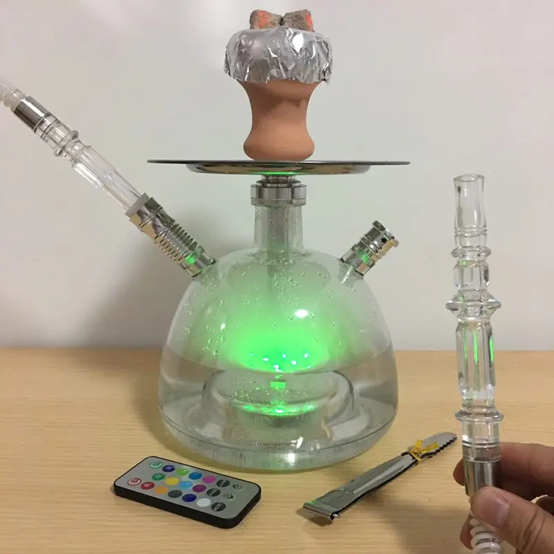 1 комплект кальяна Белый Акрил кальян дистанционного многоцветный светодиодный