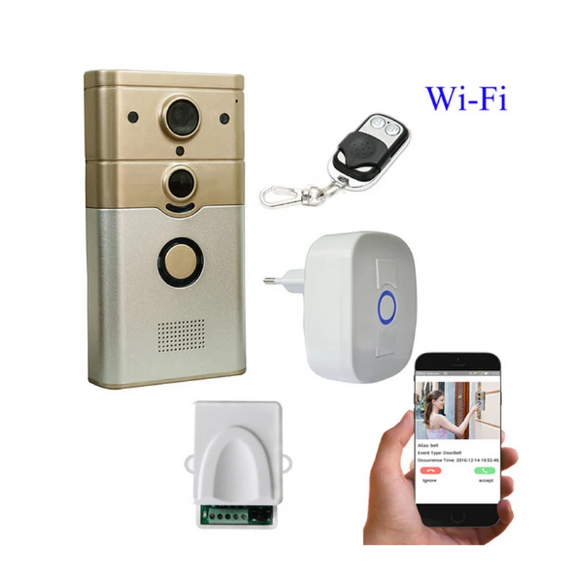 

720P IP Wireless Bell Camera WiFi Door Peehole Camera Night Vision PIR Video Door Camera Bell Phone Doorphone Motion Detection