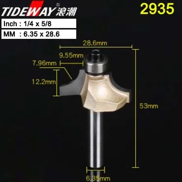 Zminzidao1.4X5.8 Tideway над фреза для отделки кромки бит 1/" 1/2" хвостовик фреза для дерева прямой конец насадка-триммер для промывания и подравнивания Бисероплетение бит - Длина режущей кромки: Zminzidao1.4X5.8