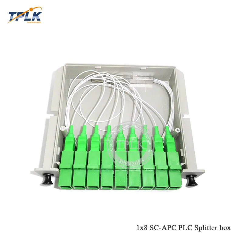 Оптоволоконный разделитель PLC 5 шт./лот SC APC 1X8 1x8 Box кассета 1x8|Фиксированные