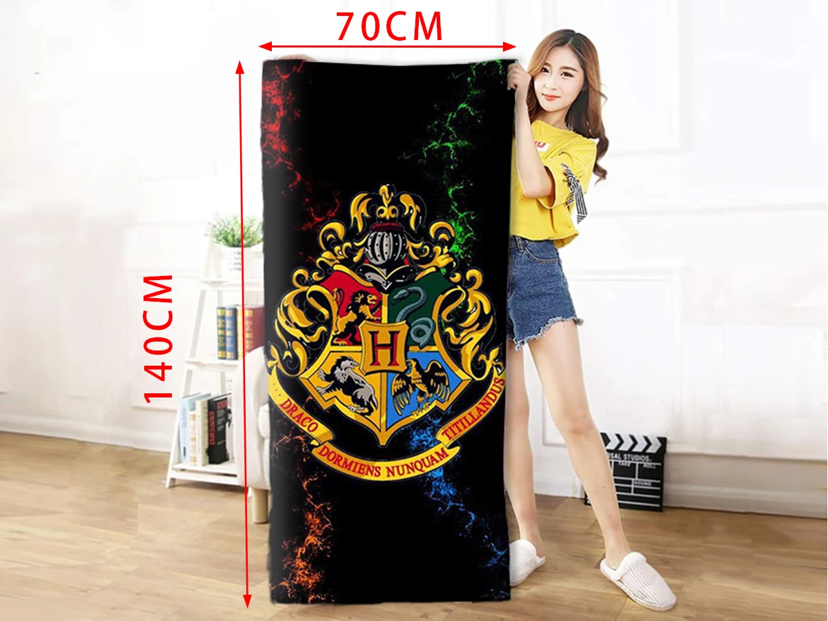 OHCOMICS 30*60cm/50*100cm/70*140cm Harri Potter HP Hogwarts School Travel Towel Swimming Soft Soothing Cotton Face Bath |