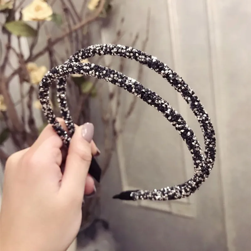 

Korea Fashion Full Super Flash Double Root Fine Crystal Hair Band for Women Unique Design Headband Exquisite Hair Accessories
